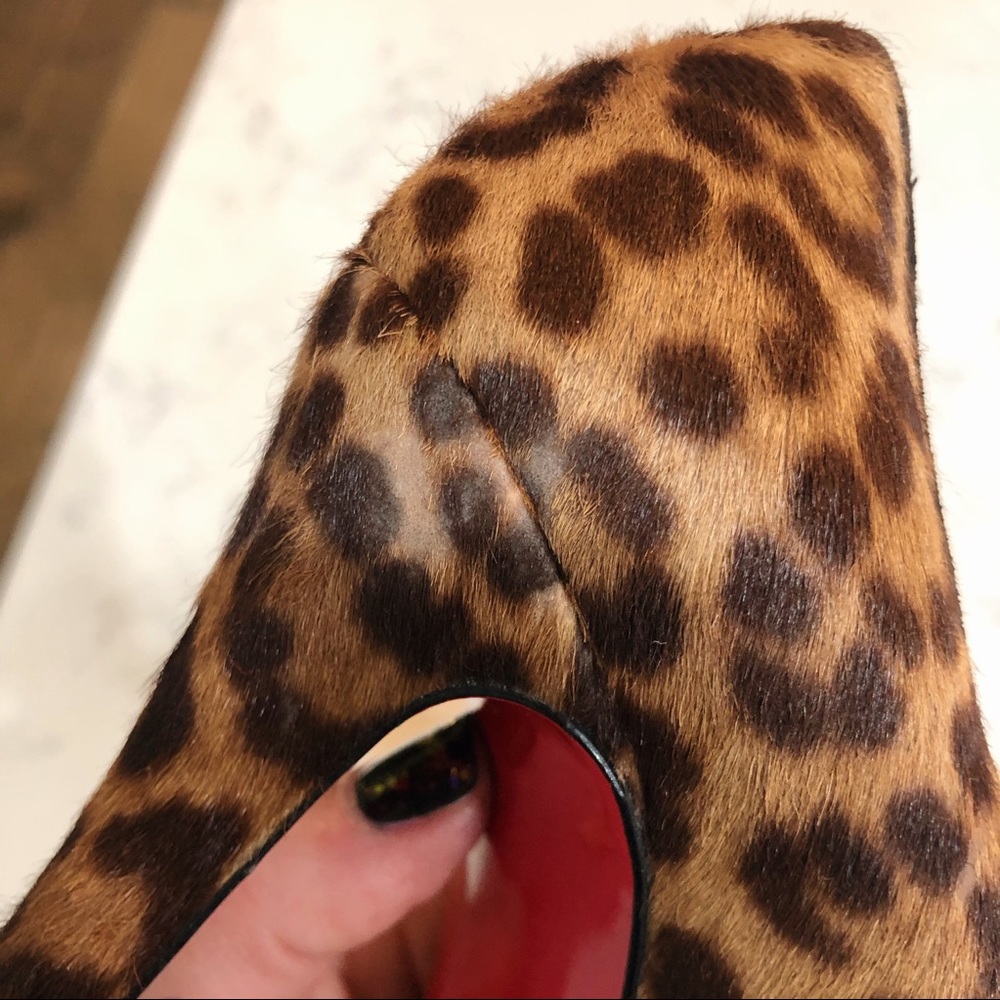 CHRISTIAN LOUBOUTIN Leopard Pony Hair Bianca Heels - Picture 12 of 16